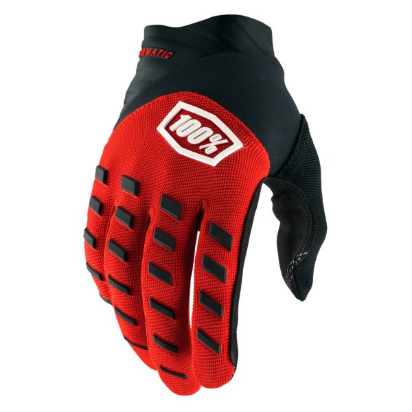 100%® - Airmatic V2 Men's Gloves (Small, Red/Black)