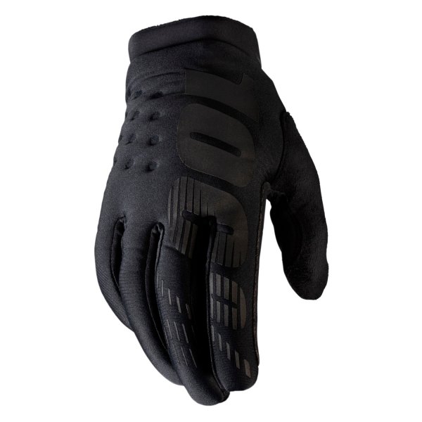 100%® - Brisker V2 Men's Cold-Weather Gloves (Small, Black)