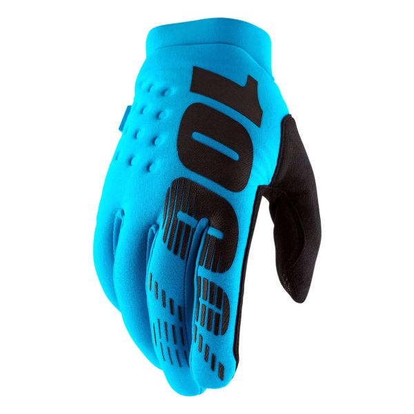 100%® - Brisker V2 Men's Cold-Weather Gloves (Small, Turquoise)