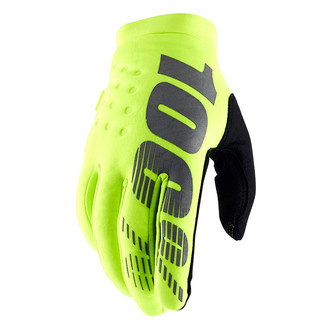 100%® 10004-00008 - Brisker V2 Youth Cold-Weather Gloves (Small, Fluo Yellow/Black)