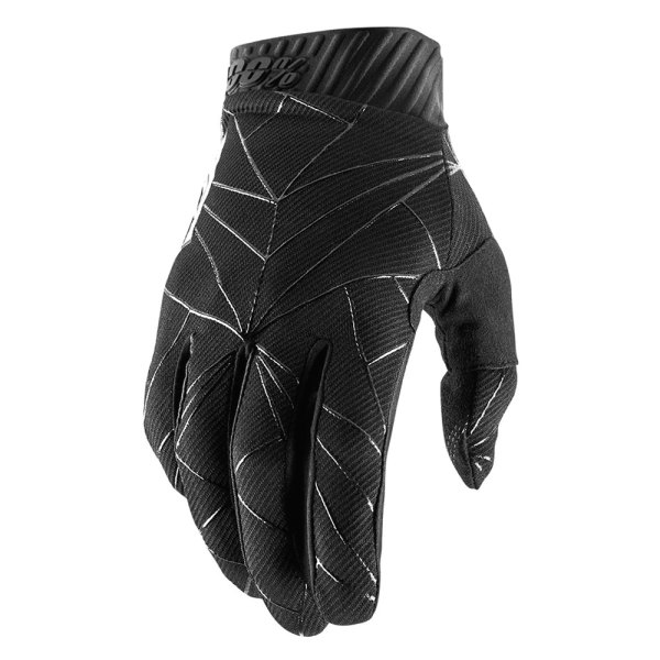100%® - Ridefit V2 Men's Gloves (Large, Black/White)