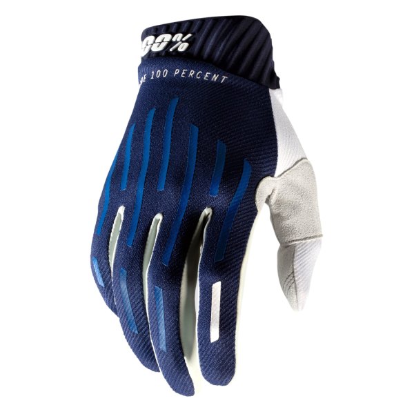 100%® - Ridefit V2 Men's Gloves (Small, Navy)