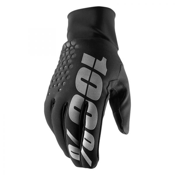 100%® - Hydromtc Brisker Men's Waterproof Gloves (Small, Black/Gray)