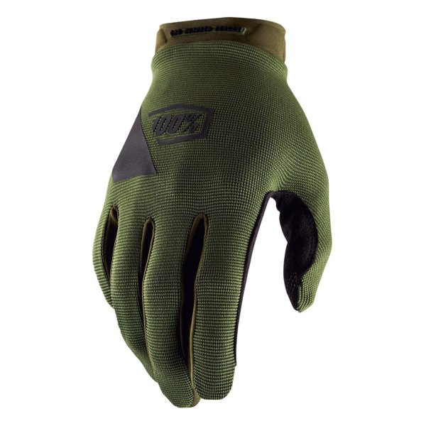 100%® - Ridecamp V2 Men's Gloves (Large, Army Green/Black)