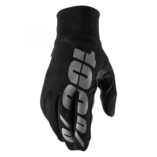 100%® - Hydromatic Men's Waterproof Gloves (Small, Black/Gray)