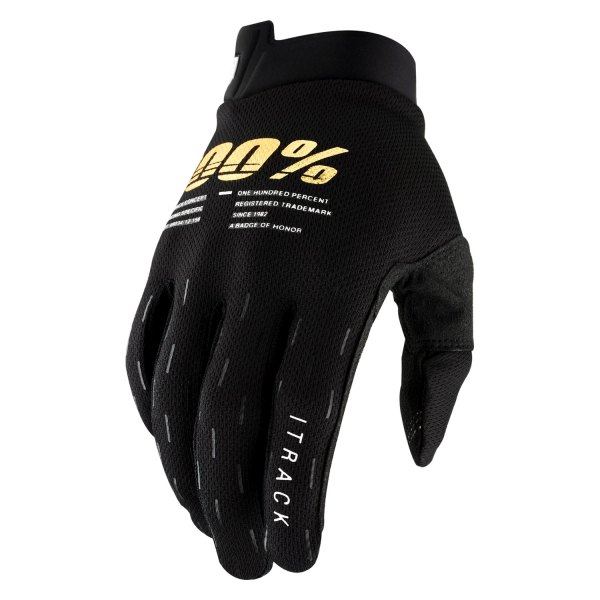 100%® - Itrack Youth Gloves (Medium, Black)