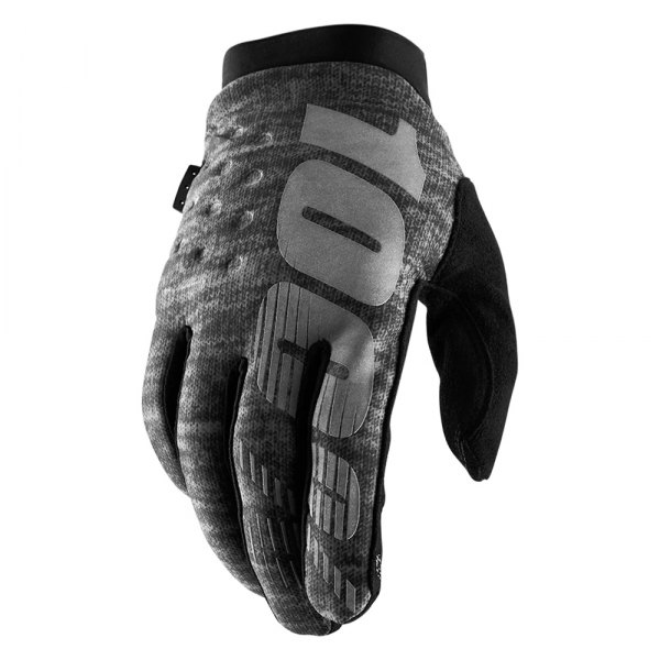 100%® - Brisker Men's Gloves (Medium, Gray)