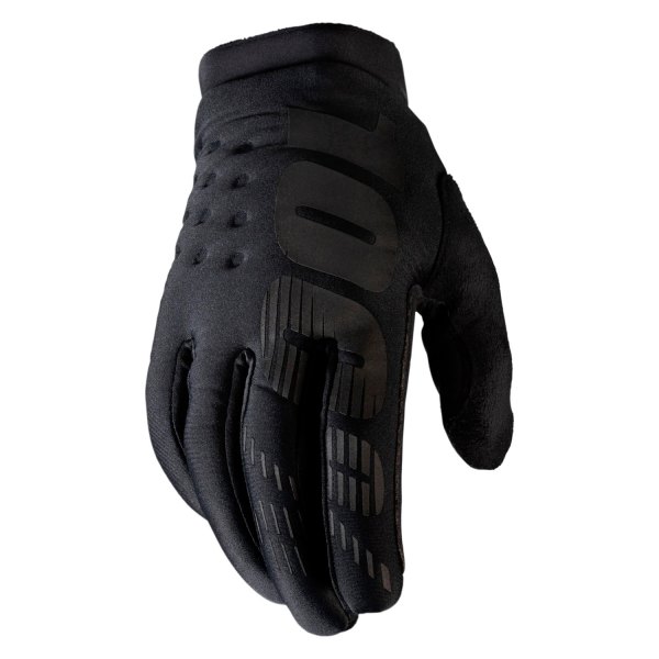 100%® - Brisker Men's Gloves (Medium, Black/Gray)