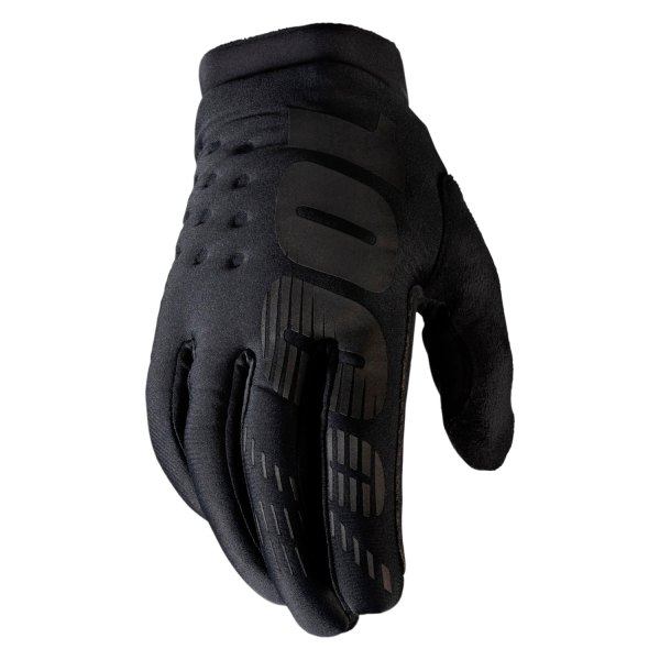 100%® - Brisker Men's Gloves (Large, Black/Gray)