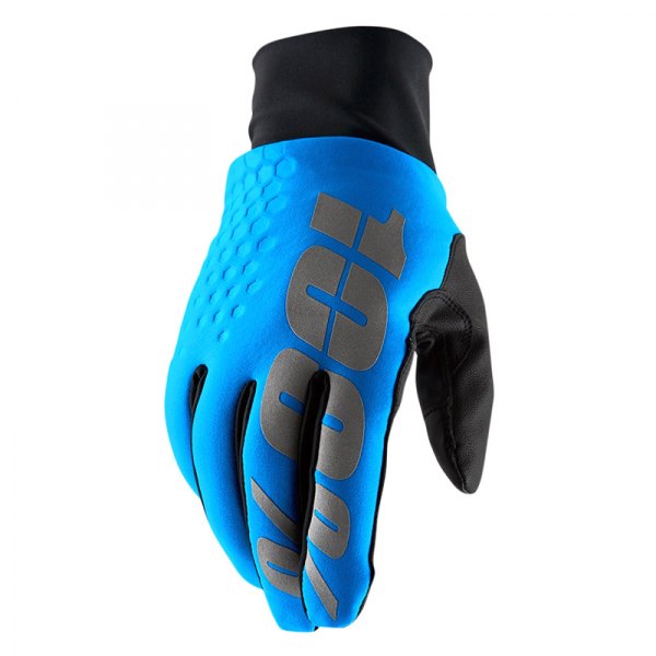 100%® - Hydromatic Brisker Men's Waterproof Gloves (Medium, Blue)