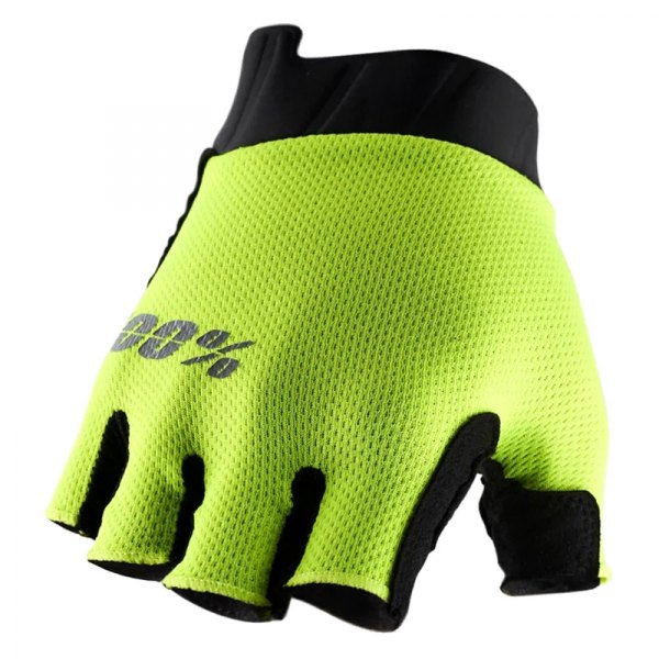100%® - Exceeda Gel Shortfinger Gloves (Medium, Fluo Yellow)