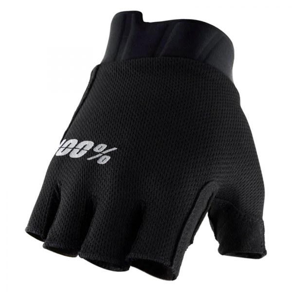 100%® - Exceeda Gel Shortfinger Gloves (Large, Black)