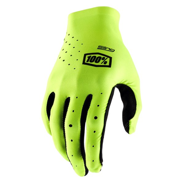 100%® - Sling MX V2 Men's Gloves (Small, Fluo Yellow)