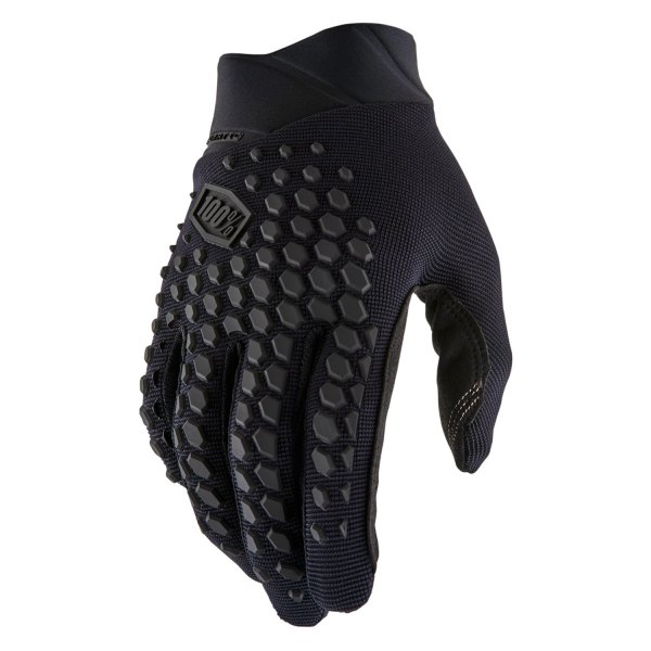 100%® - Geomatic Men's Gloves (Small, Black/Charcoal)