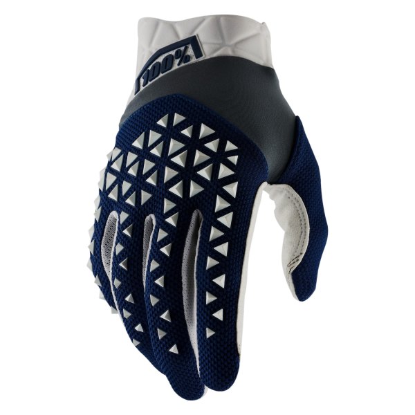 100%® - Airmatic V2 Gloves (Small, Navy/White)