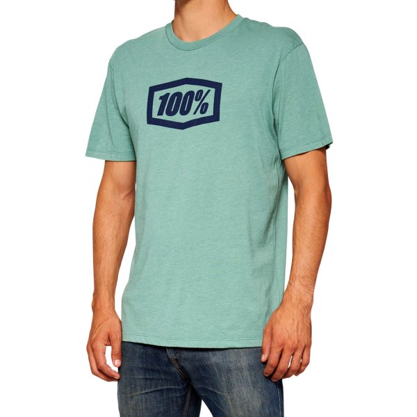 100%® - Icon Men's Tee (Large, Ocean Blue)