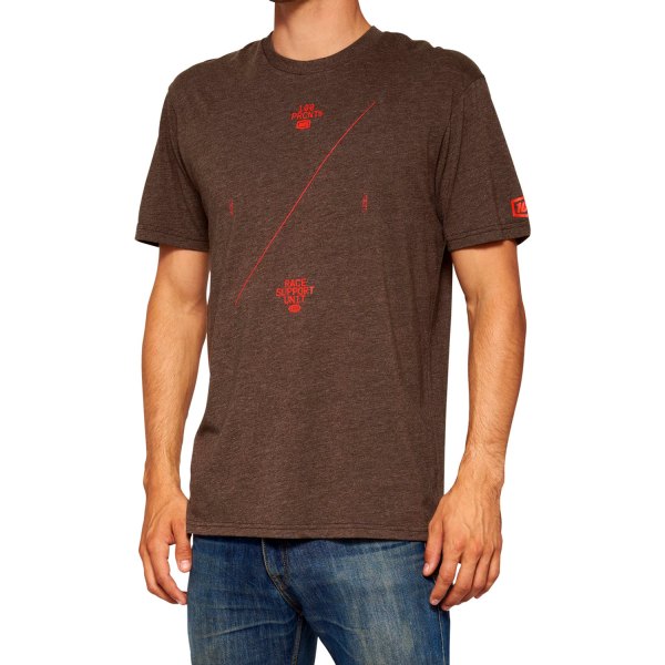 100%® - Astra Men's Tee (Small, Brown Heather)