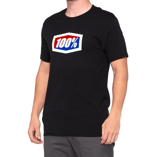 100%® - Official V2 Youth Tee (Small, Black)