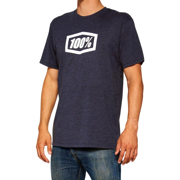 100%® - Icon Youth Tee (Small, Navy Heather)