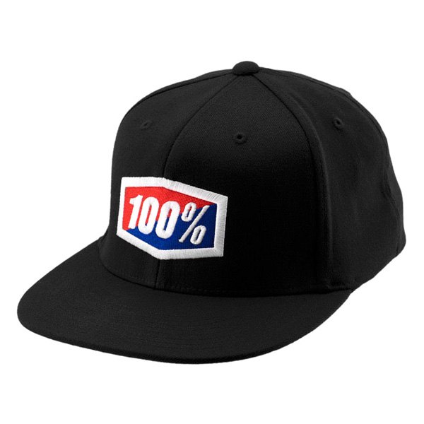 100%® - Official V2 Men's Hat (Small/Medium, Black)