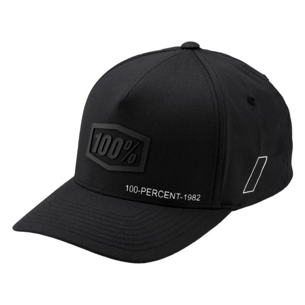 100%® - Shadow Flexfit V2 Men's Hat (Small/Medium, Black)