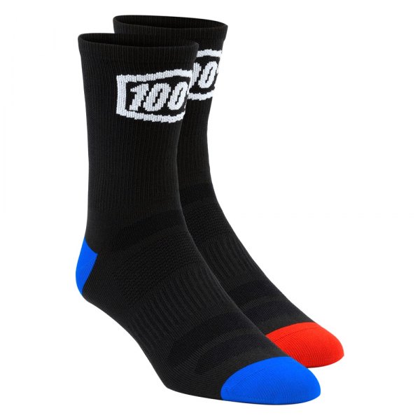 100%® - Terrain V2 Men's Socks (Small/Medium, Black)