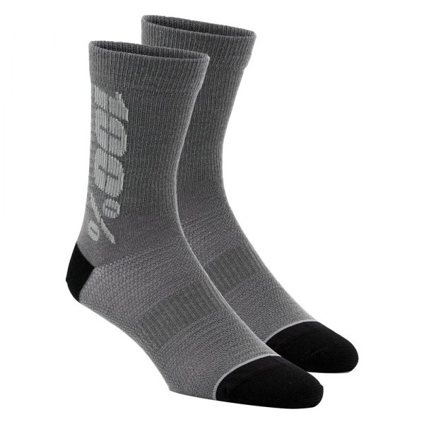 100%® - Rythym Men's Socks (Small/Medium, Charcoal)