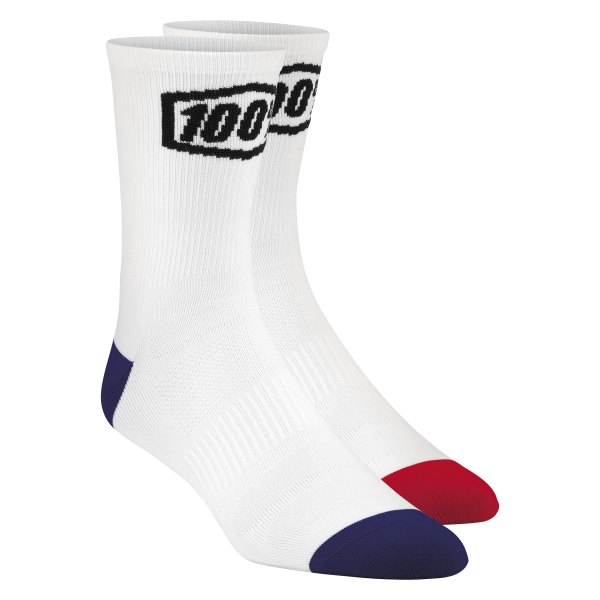 100%® - Terrain Men's Socks (Large/X-Large, White)