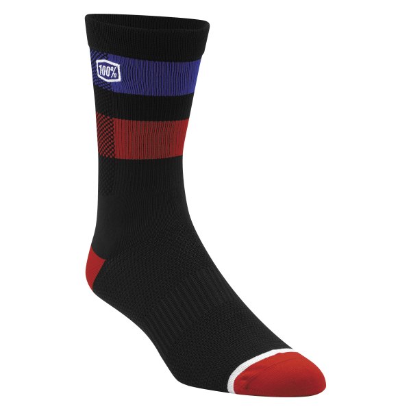 100%® - Flow Men's Socks (Small/Medium, Black)