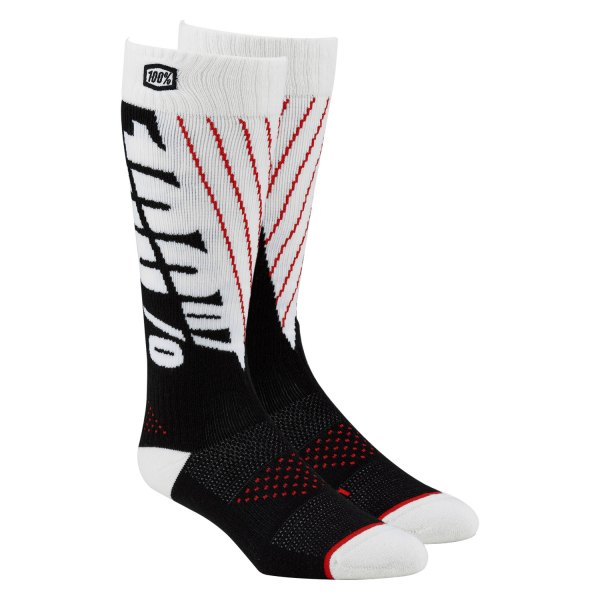 100%® - Torque Men's Socks (Small/Medium, Black/White)