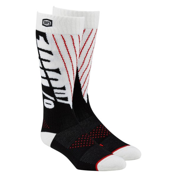 100%® - Torque Men's Socks (Large/X-Large, Black/White)