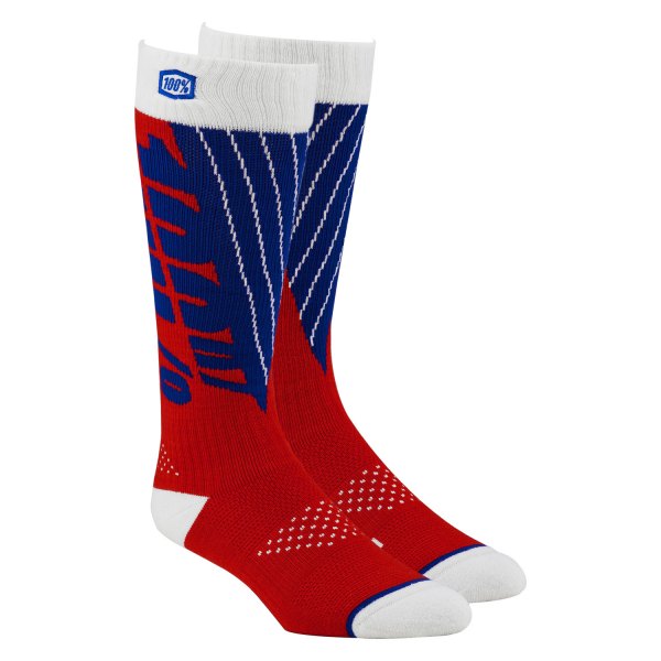 100%® - Torque Men's Socks (Small/Medium, Red/Blue)