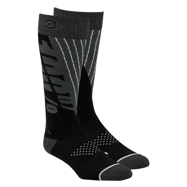 100%® - Torque Men's Socks (Small/Medium, Black/Slate Gray)