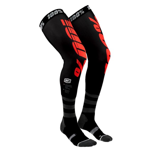 100%® - REV Men's Socks (Small/Medium, Black/Red)