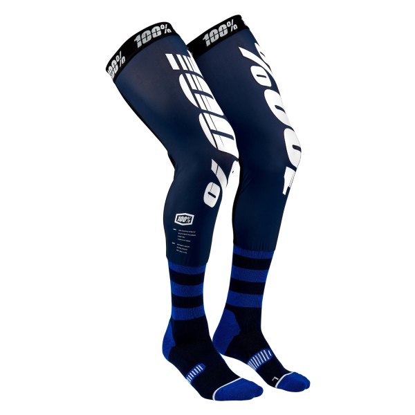 100%® - REV Men's Socks (Small/Medium, Navy/White)