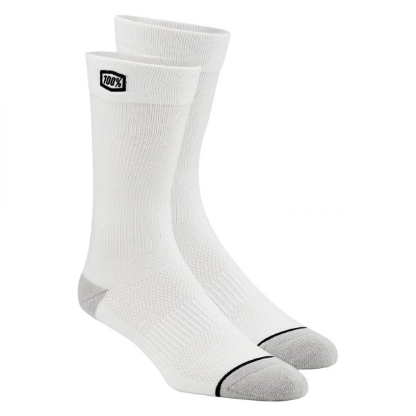 100%® - Solid Socks (Small/Medium, White)