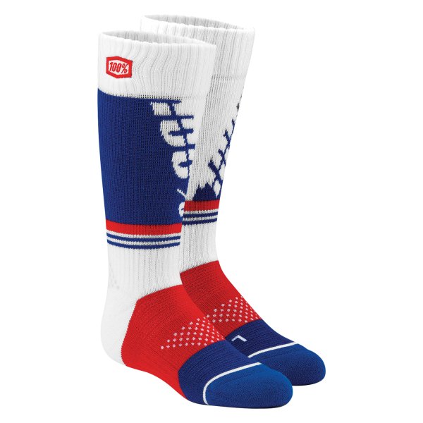 100%® - Torque Youth Socks (Small, White)