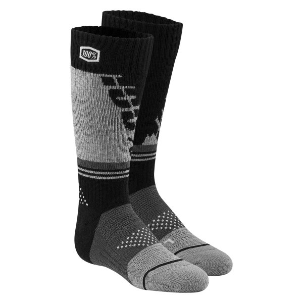 100%® - Torque Youth Socks (Large/X-Large, Black/Gray)