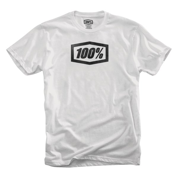 100%® - Essential Men's T-Shirt (X-Large, White)