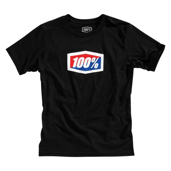 100%® - Official Youth T-Shirt (Medium, Black)