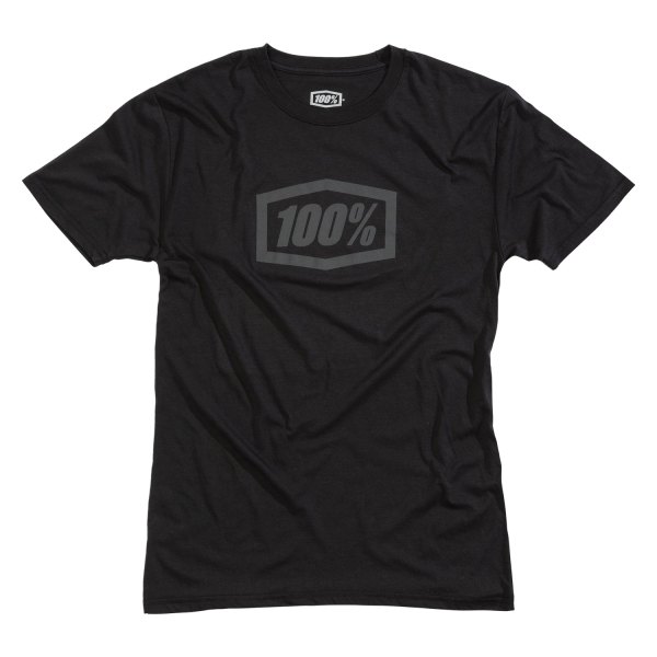 100%® - Essential Tech Men's T-Shirt (Small, Black/Gray)