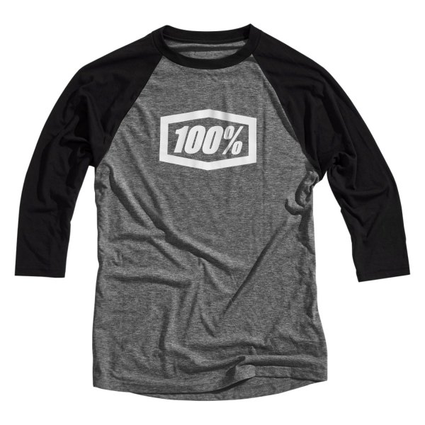 100%® - Essential Tech Men's T-Shirt (Medium, Gray/Black)