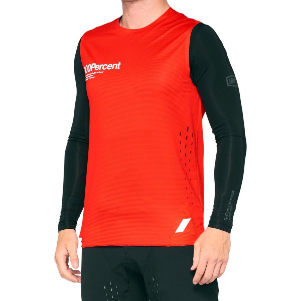 100%® - R-Core Concept Men's Sleeveless Jersey (Large, Red)