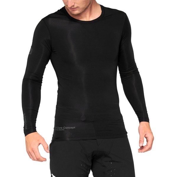 100%® - R-Core Concept Men's Long Sleeve Jersey (Large, Black)