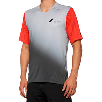 100%® - Celium V2 Men's Jersey (X-Large, Gray/Red)