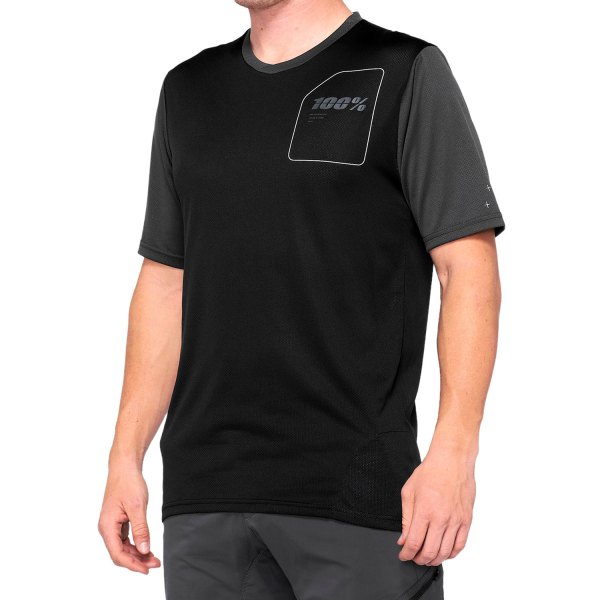 100%® - Ridecamp V2 Men's Jersey (Medium, Black/Charcoal)