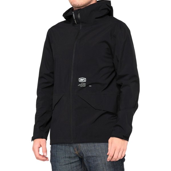 100%® - Hydromatic Parka Lightweight Men's Waterproof Jacket (Small, Black)