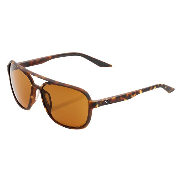 100%® - Kasia Aviator Round Sunglasses (Soft Tact Havana)
