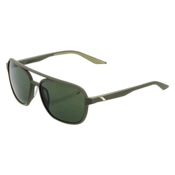 100%® - Kasia Aviator Round Sunglasses (Soft Tact Army Green)