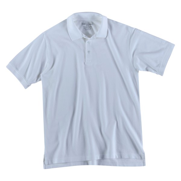 5.11 Tactical® - Utility Men's Polo (Large, White)